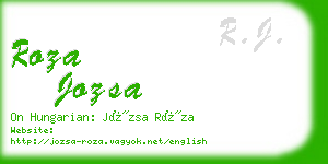 roza jozsa business card